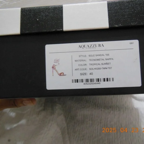 Aquazzura Sole Sandal 105 in
Tropical Sunset - Picture 8 of 8